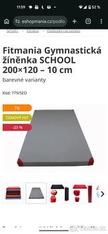 Gymnastická žíněnka SCHOOL 200×120 – 10 cm