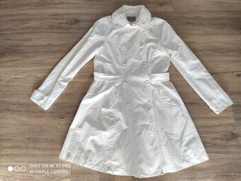 DÁMSKÝ KABÁT D&D JEANS BÍLÝ VELIKOST L