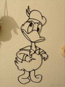 Retro drátěná dekorace Kačer Donald - 1