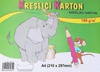 Kreslící karton barevný A4 - nepoužitý, rozbalený