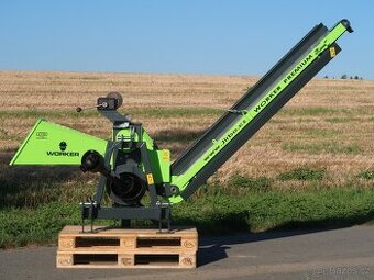 štěpkovac špalíkovač za traktor do120mm s dopravnikem