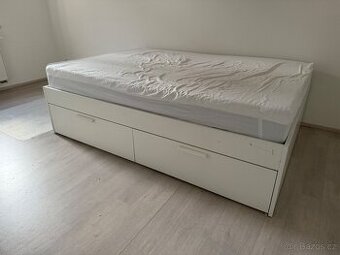 Ikea Brimnes 140x200 + pohodlnný pevný rošt