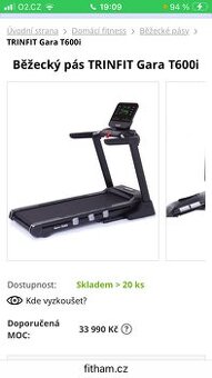 Běžecký pás Trinfit Gara t600i