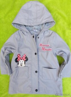 Podzimní nepromokavý kabátek s Minnie Mouse vel. 98