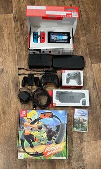 Nintendo Switch - Neon Red&Blue Joy-Con+celá sada