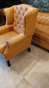 Kožená sedačka Chesterfield