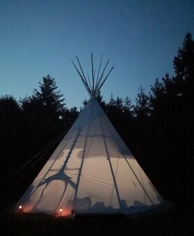 Predaj 10 teepee stan s priemerom cca 7m