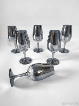 Skleničky 6 kusů, šedé