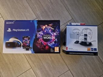 Sony PS VR V1 set + 2 x PS Move + nabíjecí stojan