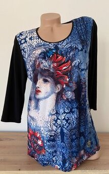 Dámská barevná halenka Alfredo Pauly L/XL