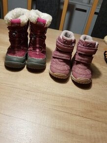 2x zimní boty vel.22-23, ale jsou velikostně stejné, měřte