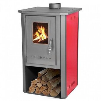 Krbová kamna Thalia Pella 5,4kW červená, nové