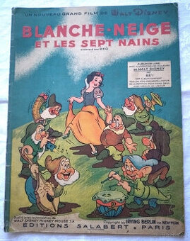 noty pro klavír Sněhurka a sedm trpaslíků (1938)