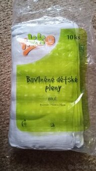 Bavlněné pleny 10 ks, pleny s obrázky, bambusová osuška