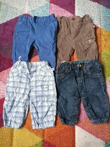 8x dětské kalhoty 3-6 měsíců