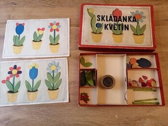 retro hra SKLÁDANKA KVĚTIN - tofa
