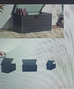Zahradní truhla, plechový box.