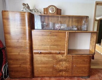 Retro obývací stěna z 50.–60. let