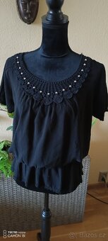 Nová černá letní halenka,Italy moda,v.40