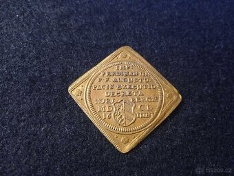 Jeden a čtvrt Dukátová KLIPA z roku 1650-Ferdinand III.