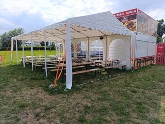 Prodám bytelný kvalitní párty stan 5x10m. -