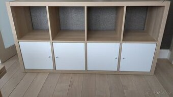 Policové díky IKEA KALLAX vz. bíle moř. dub s vložkami