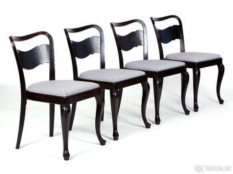 4x značené židle THONET, nové čalounění.