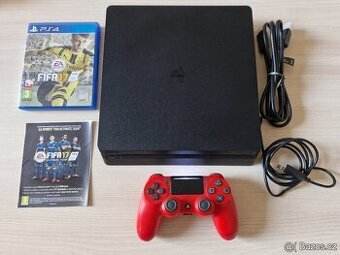 Playstation 4 slim 500gb + hra + kabeláž