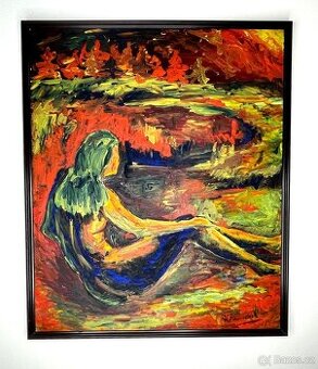 Expresivní olejomalba – W. Jaworski (Mnichov, 1950-70)