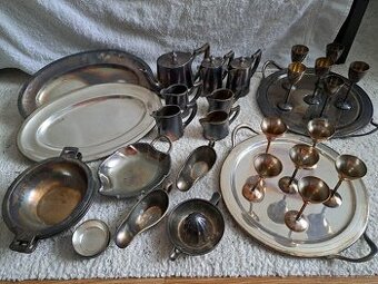 starožitná souprava z alpaky I. republika