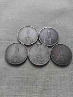 5 Německých Marek Treti rise stribro