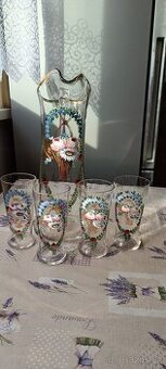 Džbán na vodu + 4 skleničky