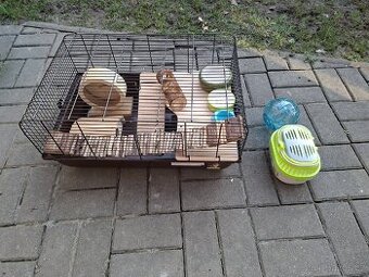 Klec pro křečka včetně všech příslušenctví