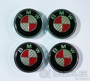 BMW středové pokličky červenobílé 68mm
