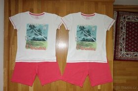 2x dívčí letní pyžamo vel.146 a 152 pro dvojčata