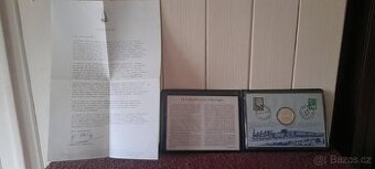 PAMĚTNÍ LIST POSLEDNÍ JÍZDA ORIENT EXPRESU 1977+CERTIFIKÁT J