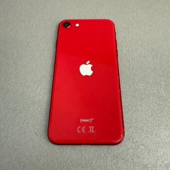 iPhone SE 2020 64GB red, pěkný stav, 12 měsíců záruka