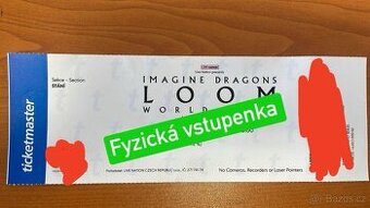 Imagine Dragons Praha 9.6. fyzická vstupenka stání