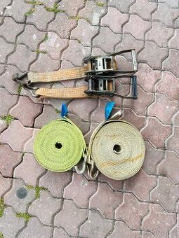 Prodám upínací popruhy 2x 10 m s ráčnami