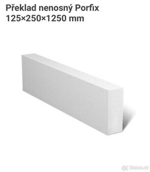 Překlad nenosný Ytong 125×250×1250 mm