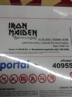 Iron Maiden Praha Letňany 31.5.2025
