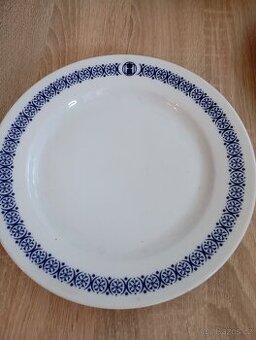 Retro mělký gastro talíř Czechoslovakia