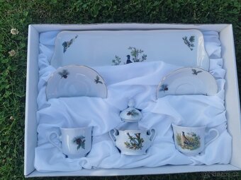 Dárkový porcelánový kávový servis, lovecký motiv, Leander
