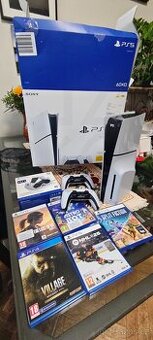 Playstation 5 s mechanikou 2 ovladače 5 her