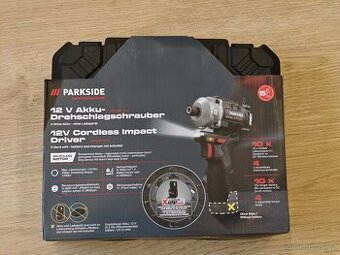 Aku rázový utahovák Parkside 12V + 2Ah baterka + nabíječka