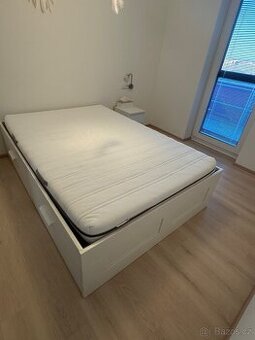 Postel BRIMNES Ikea (rám+rošty+matrace)
