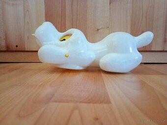 SMĚR, RETRO STARÝ PLASTOVÝ TAHACÍ PES, HRAČKA