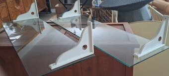 Skleněné police s držáky IKEA EKBY HENSVIK