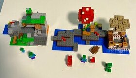 LEGO Minecraft 21129 Ostrov hub + 21141 Jeskyně se zombie