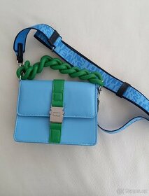 Kožená kabelka- modrá